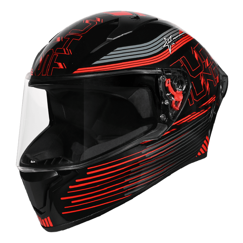 STUDDS THUNDER D11 MATT BLACK N2 C/V (XL) WITH SPOILER AND MIRROR VISOR
